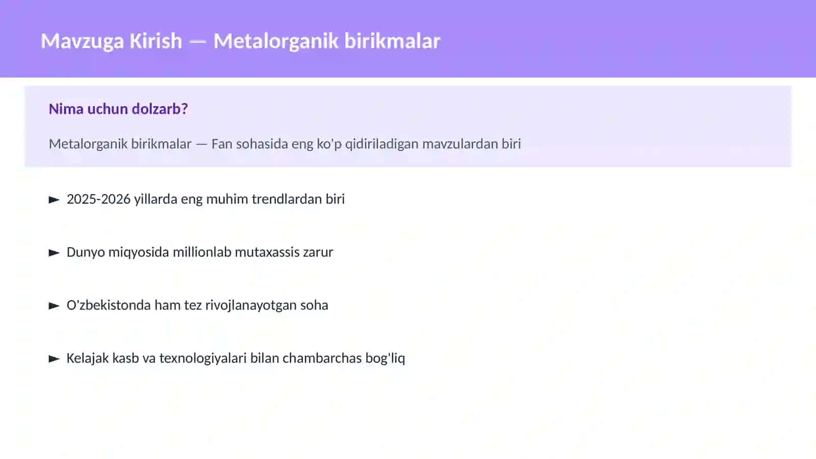 Metalorganik birikmalar 2