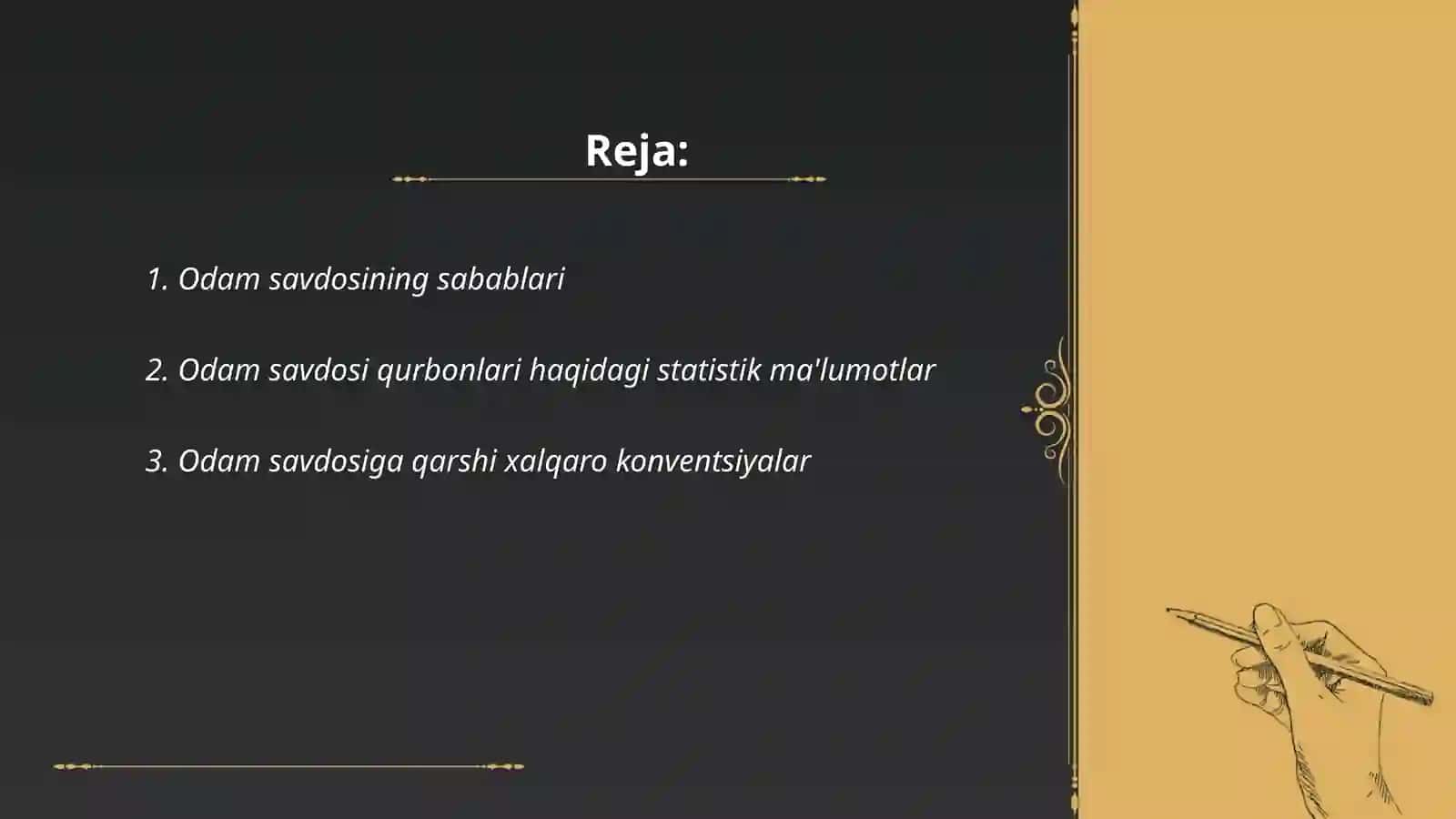 Odam savdosi muammolari 2
