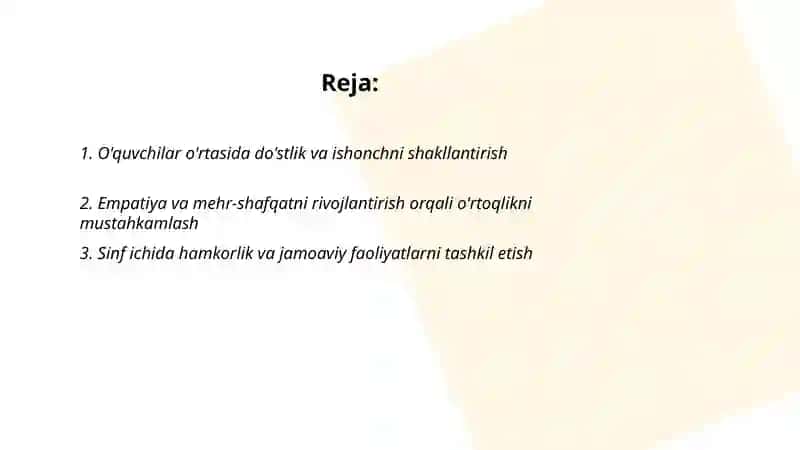 O'quvchilarni o'rtoqlik va do'stlik hissida tarbiyalash 2
