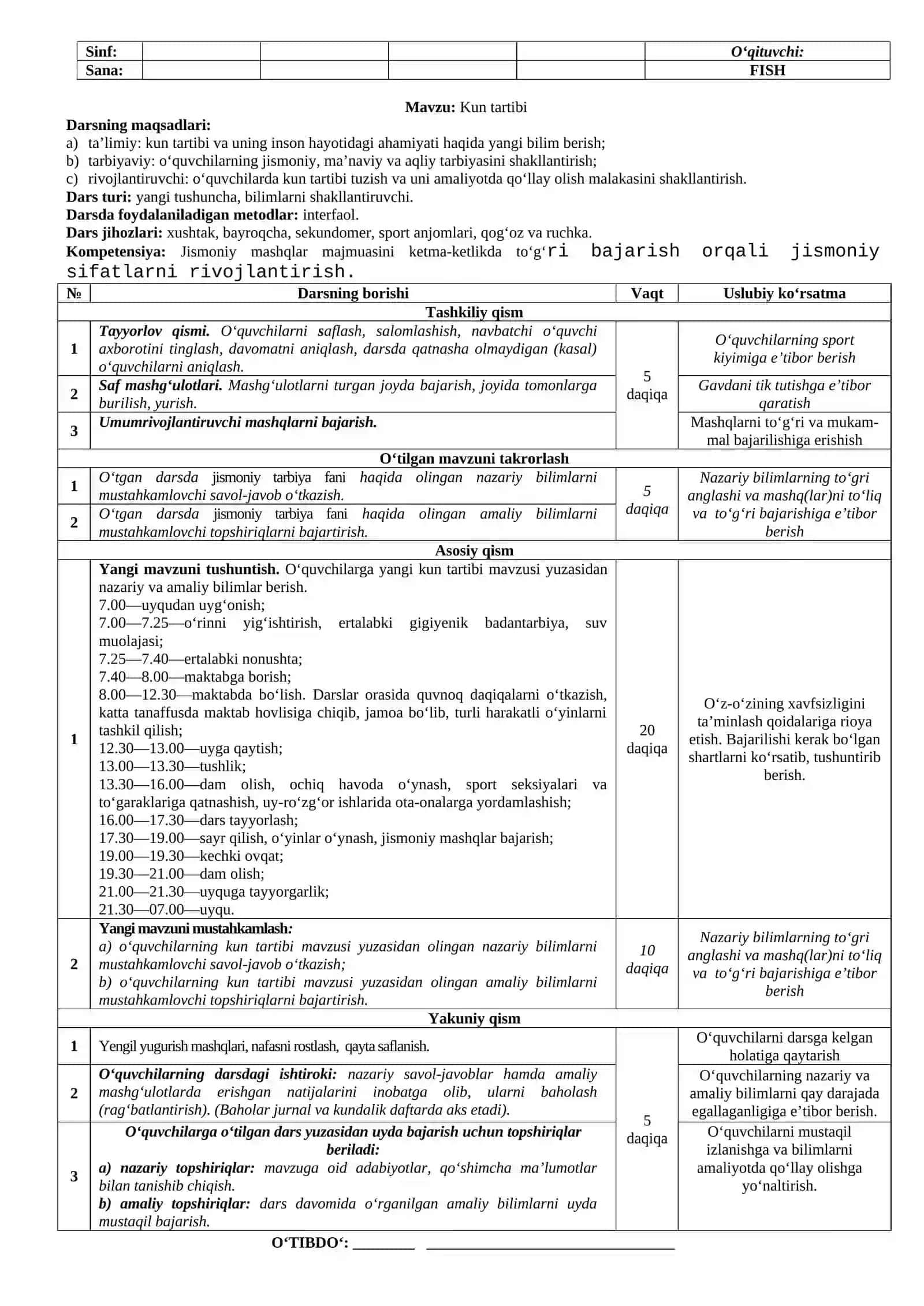 Jismoniy tarbiya nimani o‘rgatadi? 2