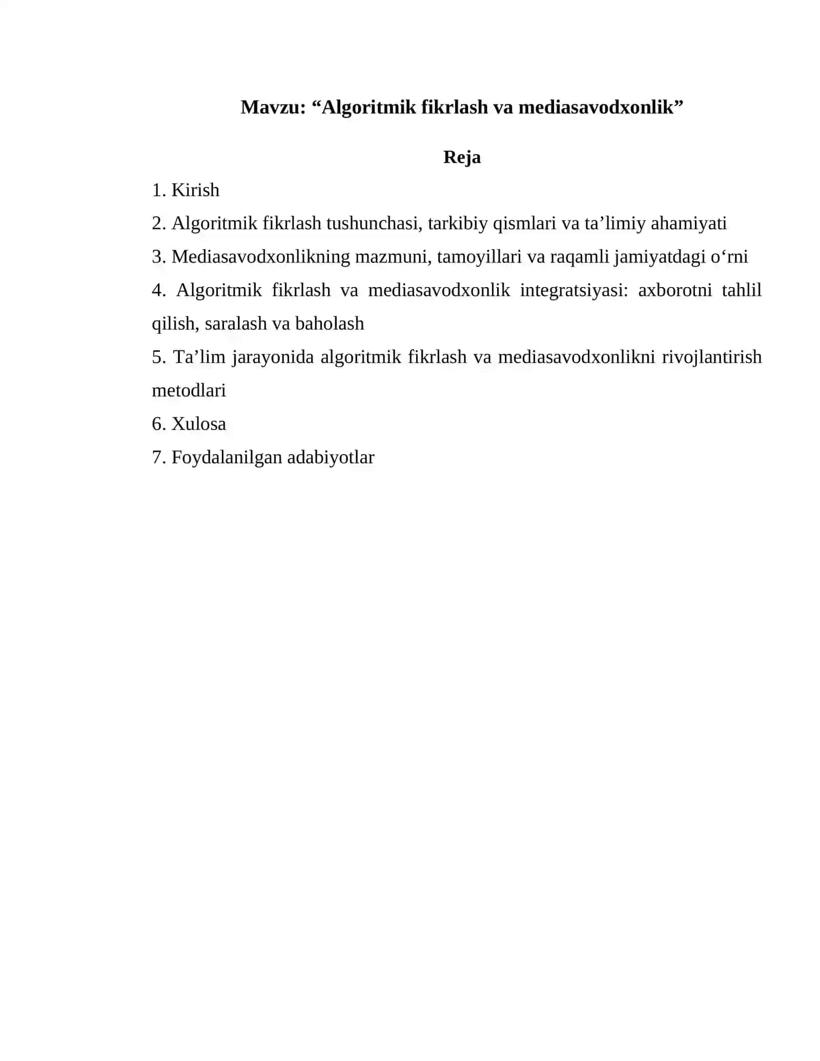 Algoritmik fikrlash va mediasavodxonlik 2