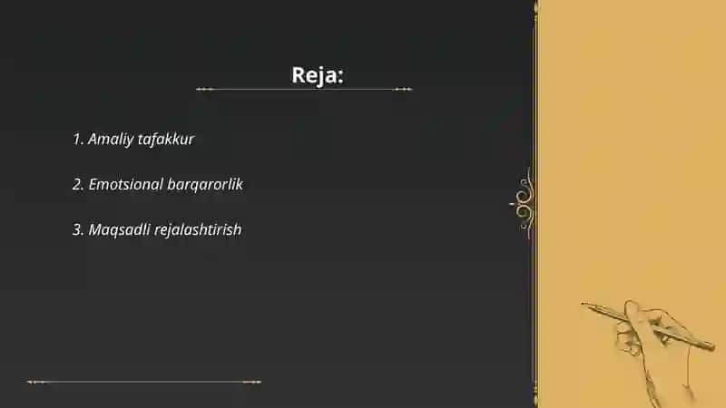 Amaliy tafakkur 2
