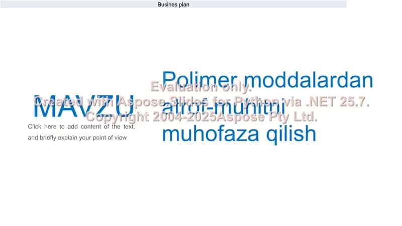 Plastik ifloslanish — atrof-muhitni muhofaza qilish 2