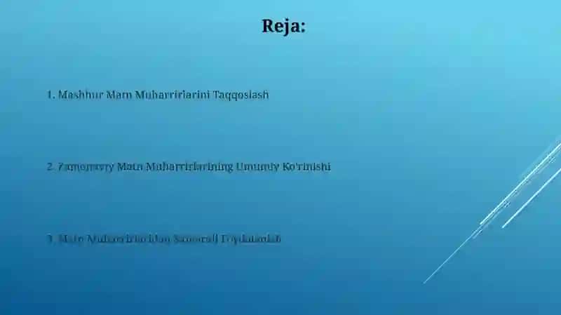 Zamonaviy matn redaktorlari 2