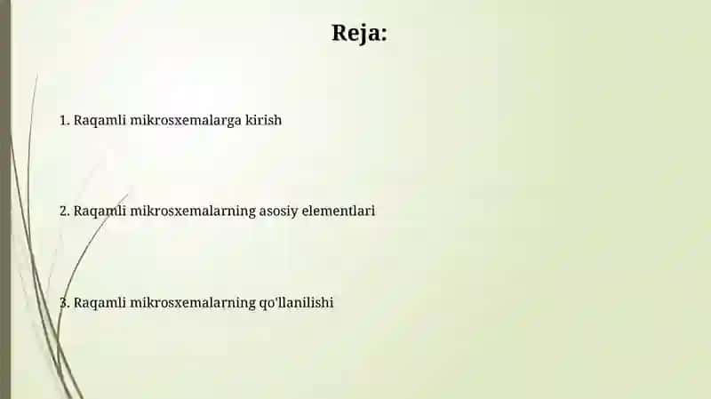 Raqamli mikrosxemalar bilan tanishish 2