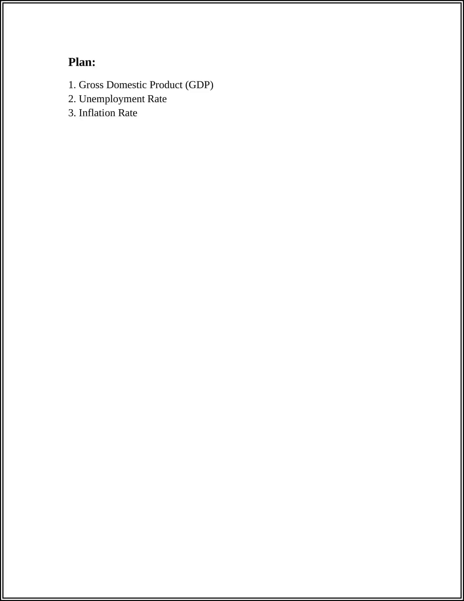 Gross Domestic Product (GDP) 2