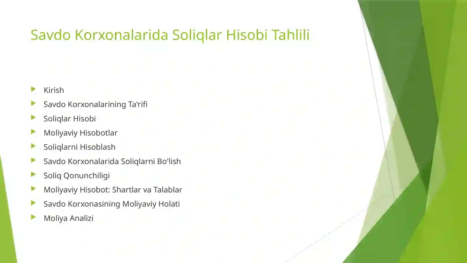 Savdo Korxonalarida Soliqlar Hisobi Tahlili 2