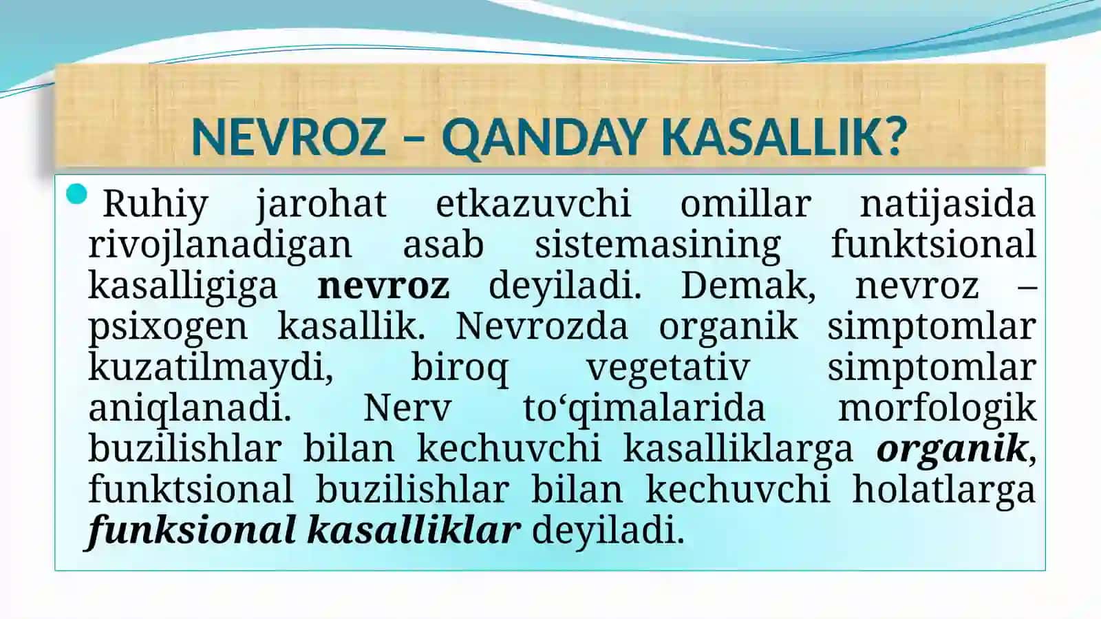 NEVROZ VA DEPRESSIYA 2