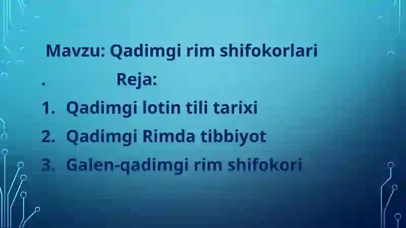 Qadimgi rim shifokorlari 2