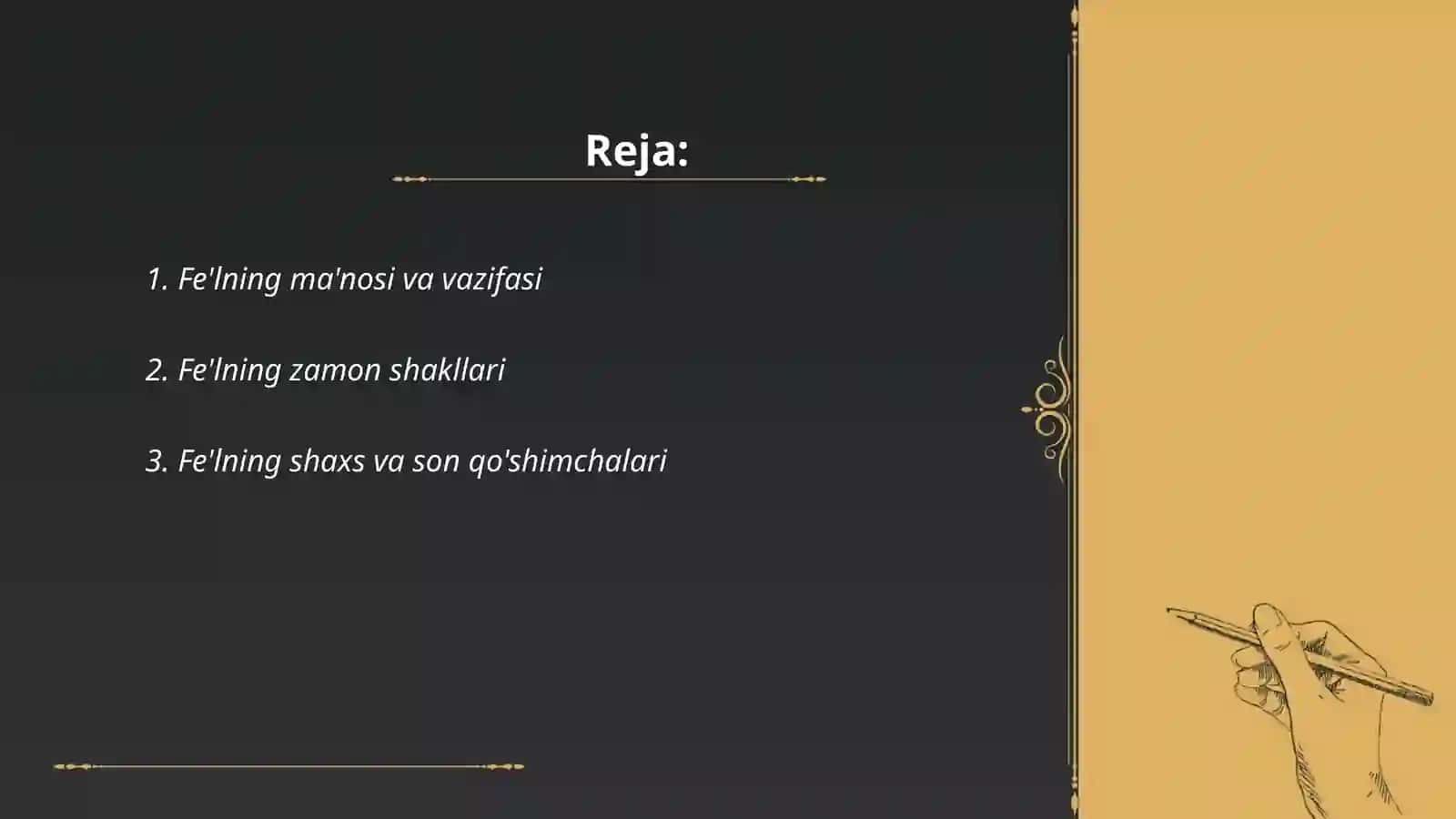 Fe'l so'z turkumi 2