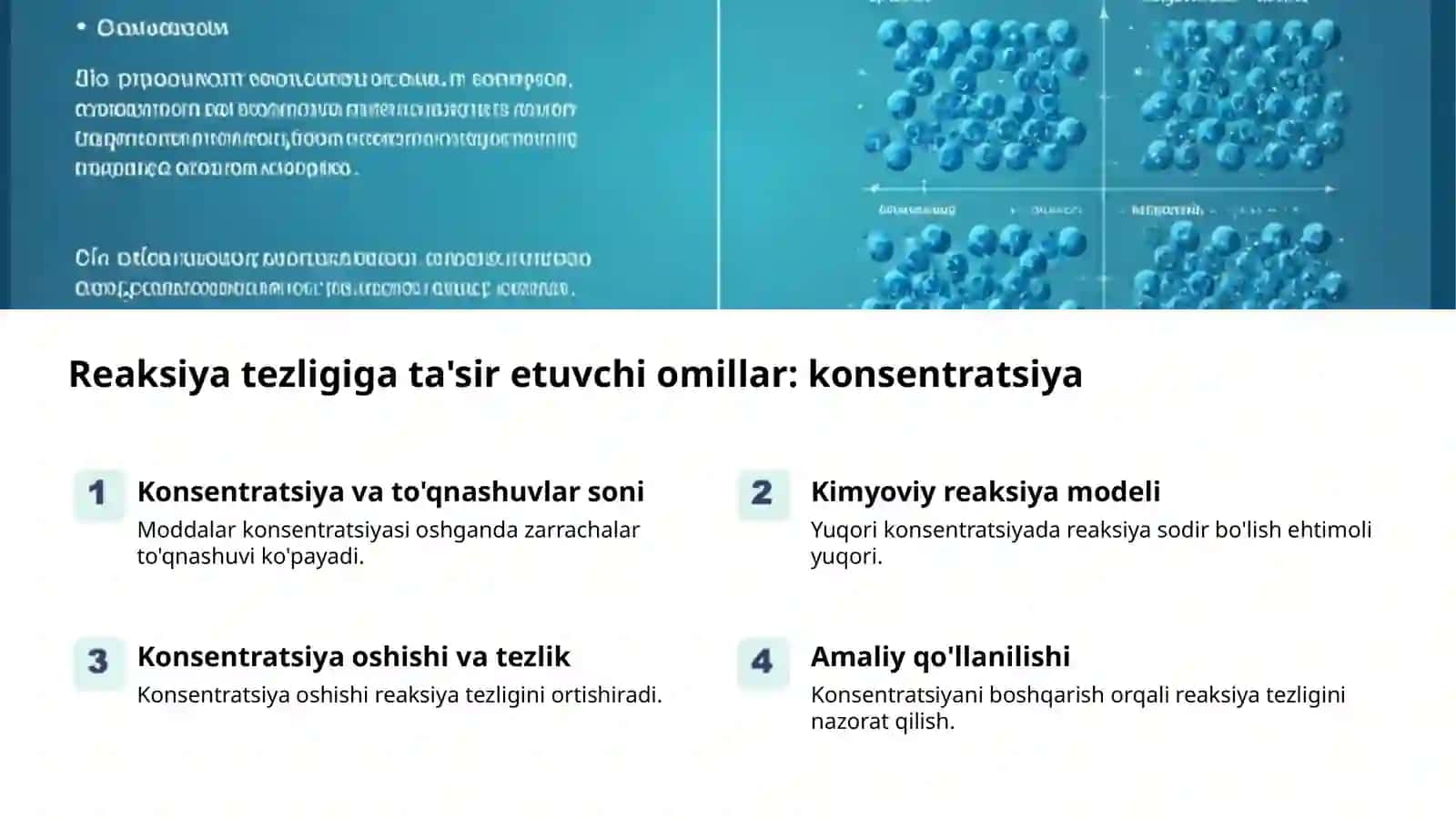 Kimyoviy reaksiyalar tezligi: 8-sinf 2