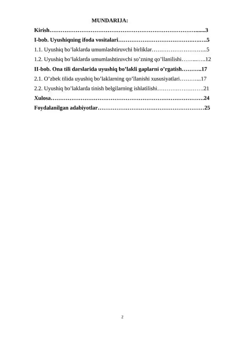 O'zbek tilida uyushiqlik hodisasi tadqiqi 2