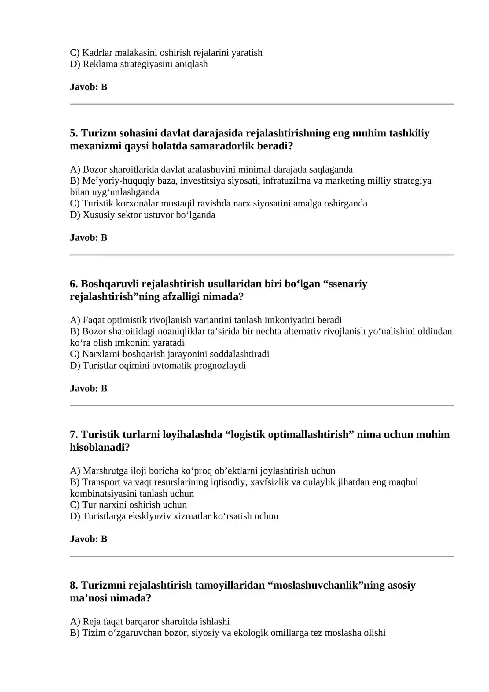 Turizmni rejalashtirishda integratsiyalashgan yondashuv 2