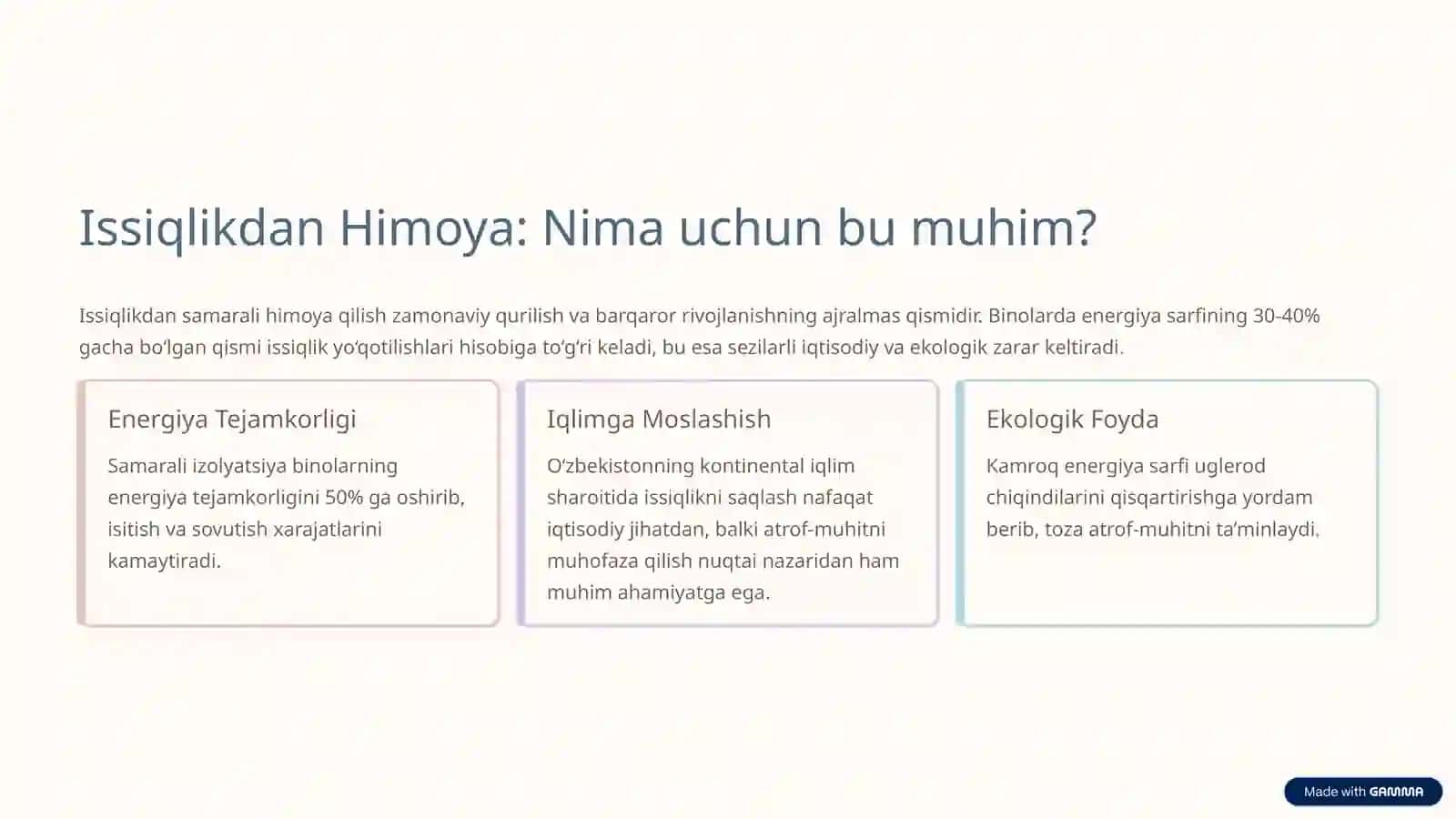 Yangi Avlod Issiqlikdan Himoya Qilish Vositalari 2