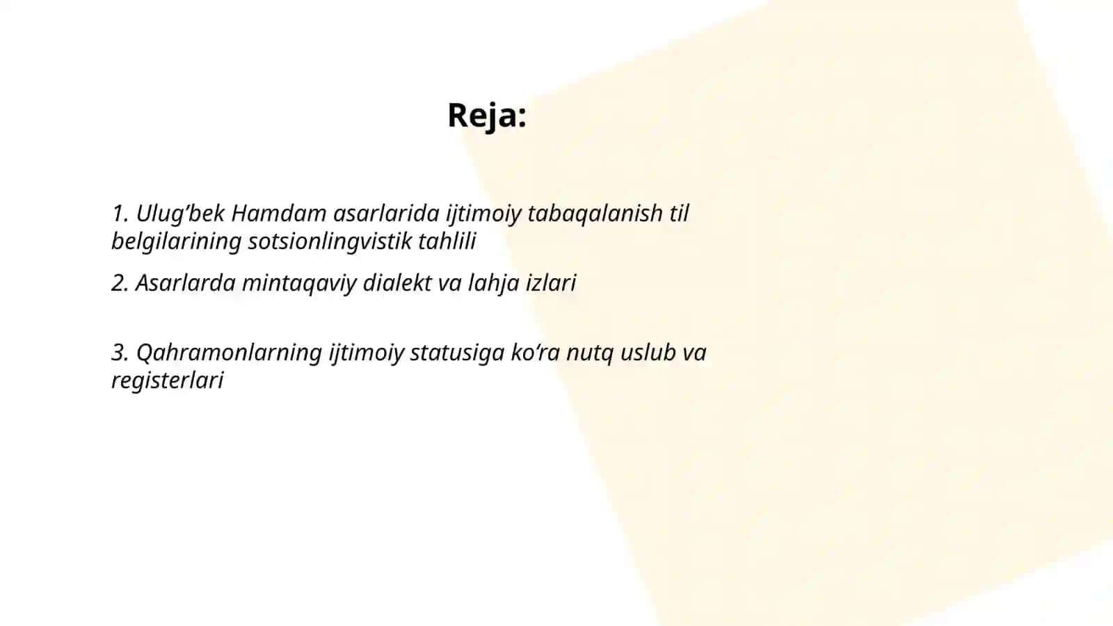 Ulug’bek Hamdam asarlari tilining sotsionlingvistik tahlili 2