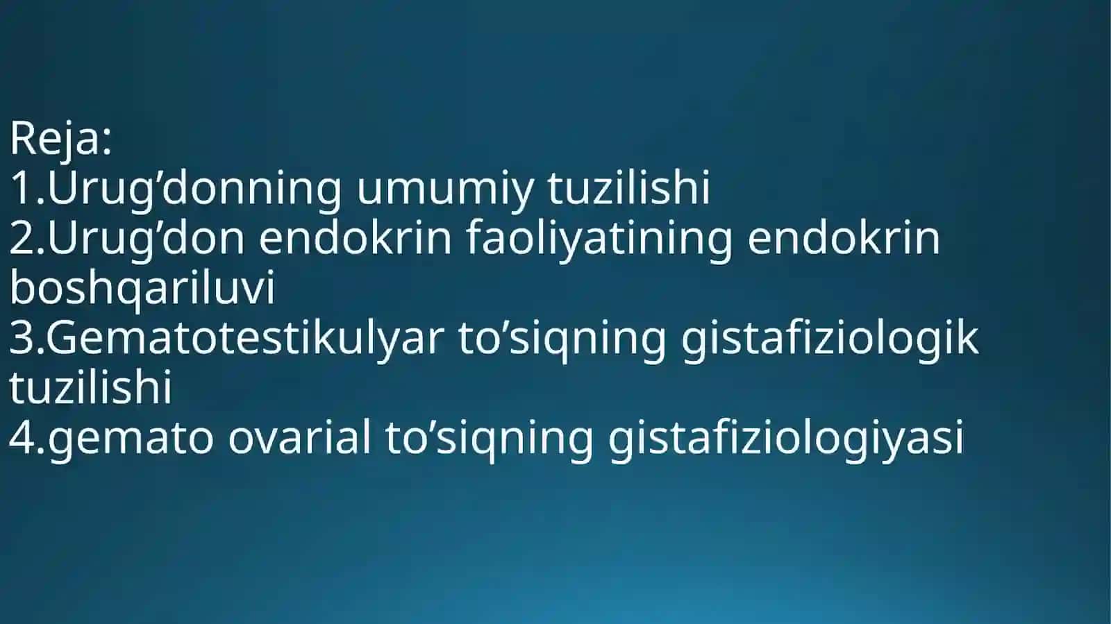 Urug'don faoliyatining endokrin boshqariluvi 2