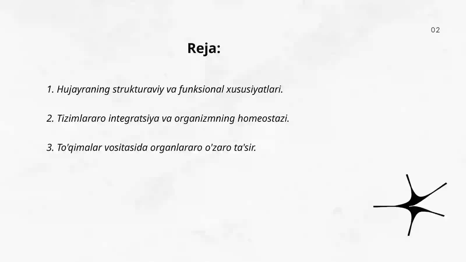Hujayraning strukturaviy va funksional xususiyatlari 2