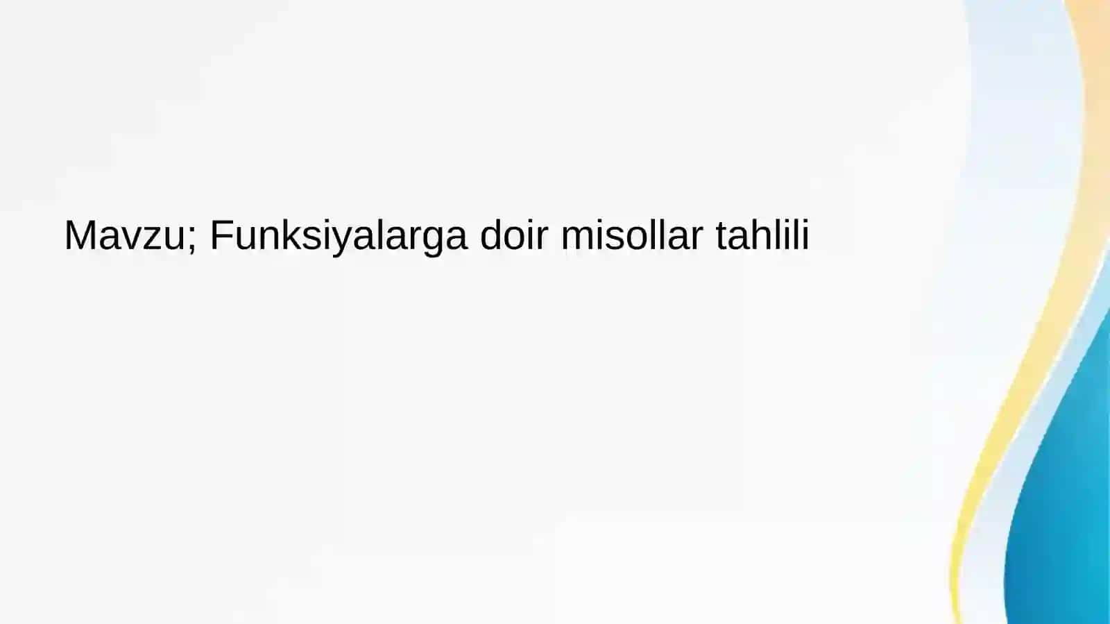 Matematika praktikum fanidan slayd ishi 2
