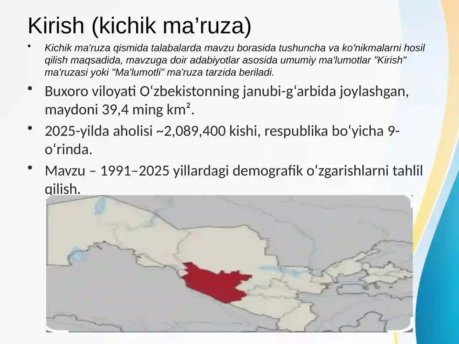 Buxoro viloyati tarixiy-demografik jarayonlari (1991–2025) 2