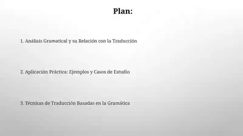 Análisis Gramatical y su Relación con la Traducción 2