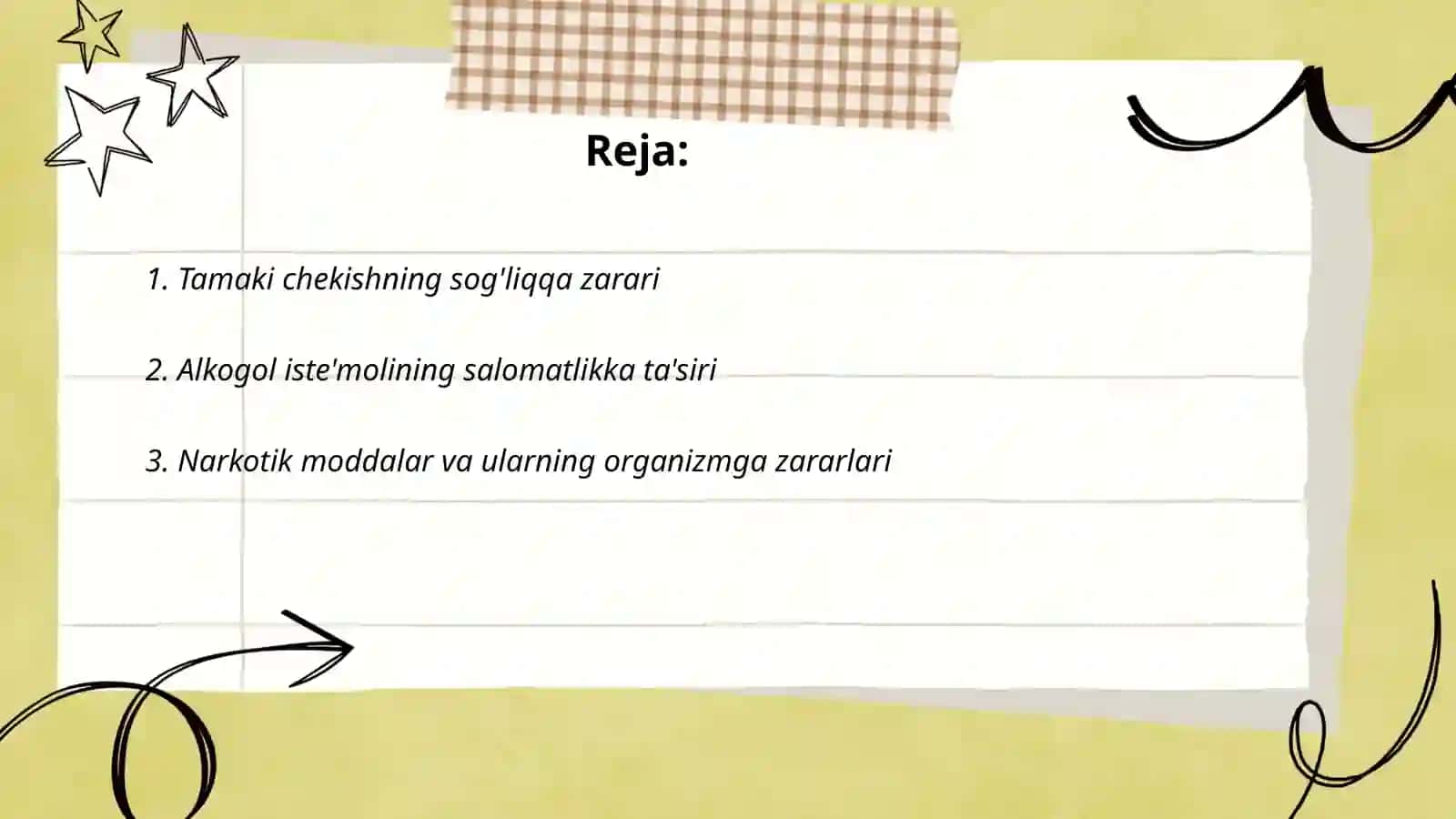 Tamaki chekishning sog'liqqa zarari 2