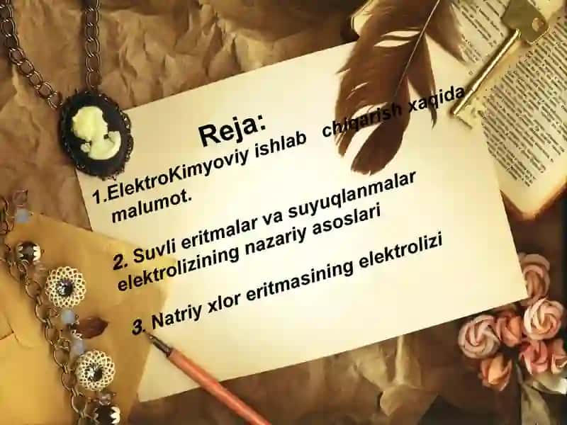 Elektrokimyoviy ishlab chiqarish. 2