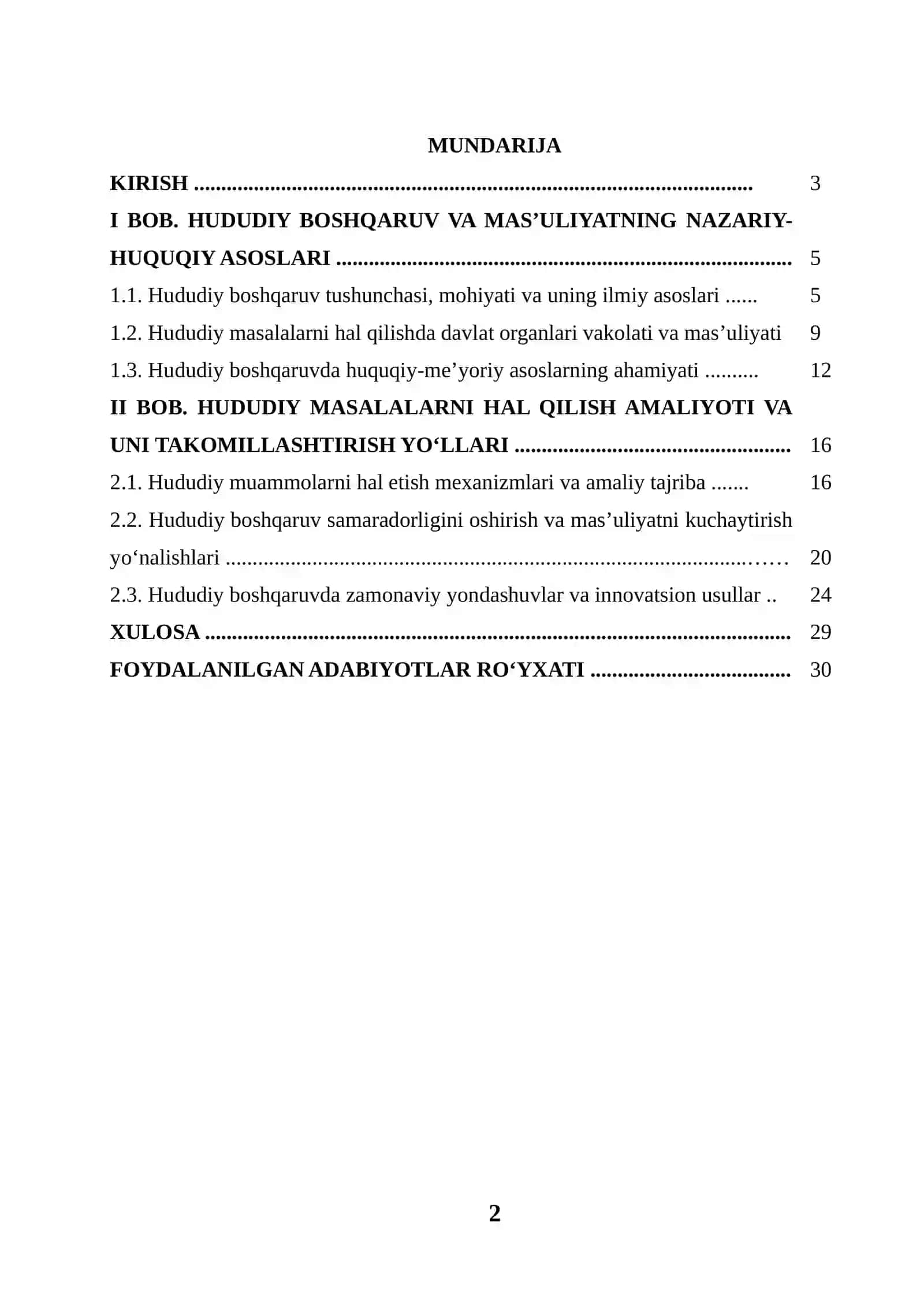 Hududiy masalalarini hal qilish masʼuliyati 2