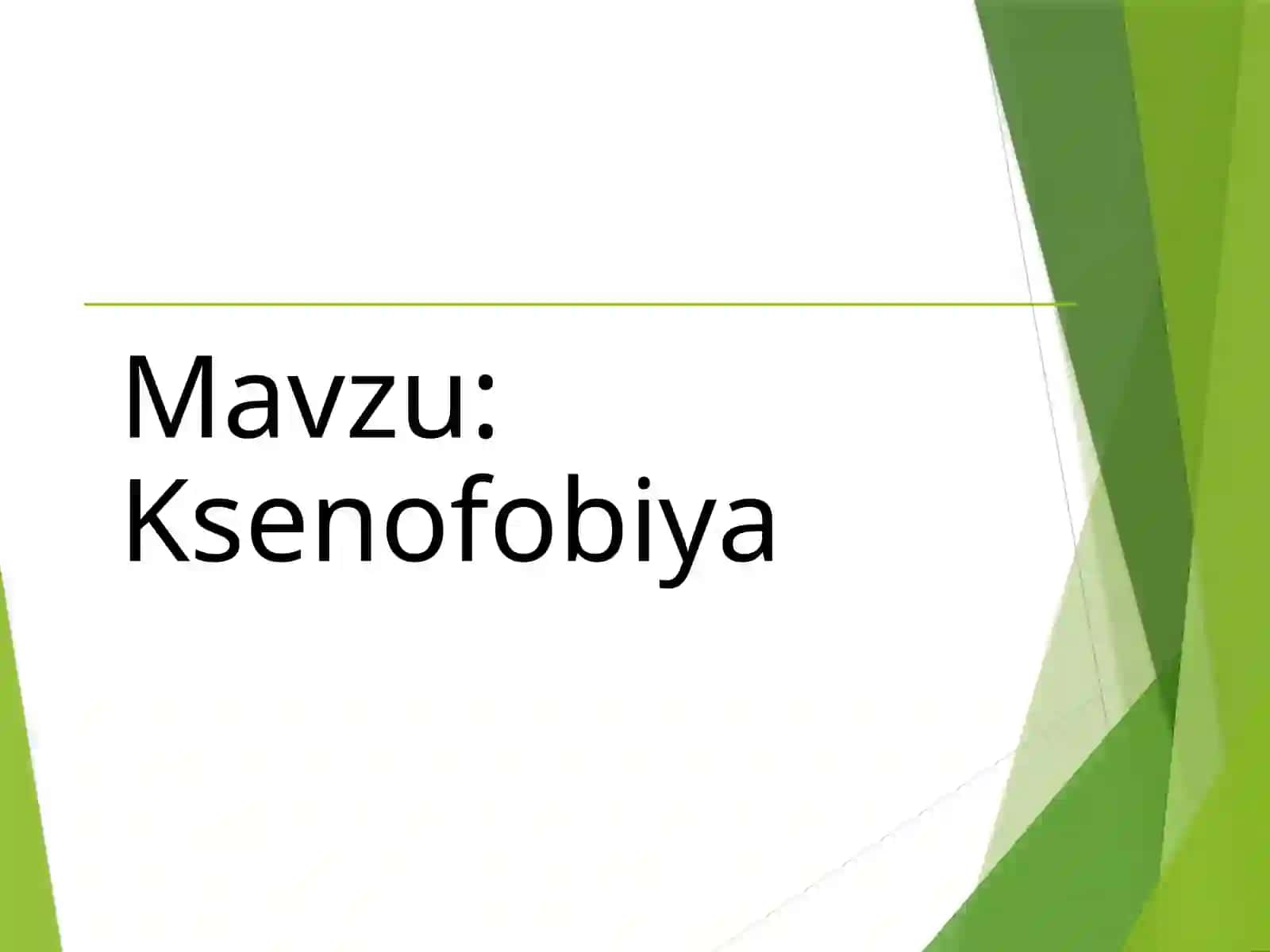 Ksenofobiya tushunchasi 2