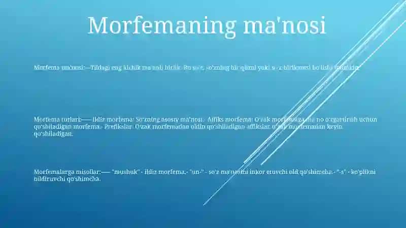 Morfema Va Uning Turlari 2
