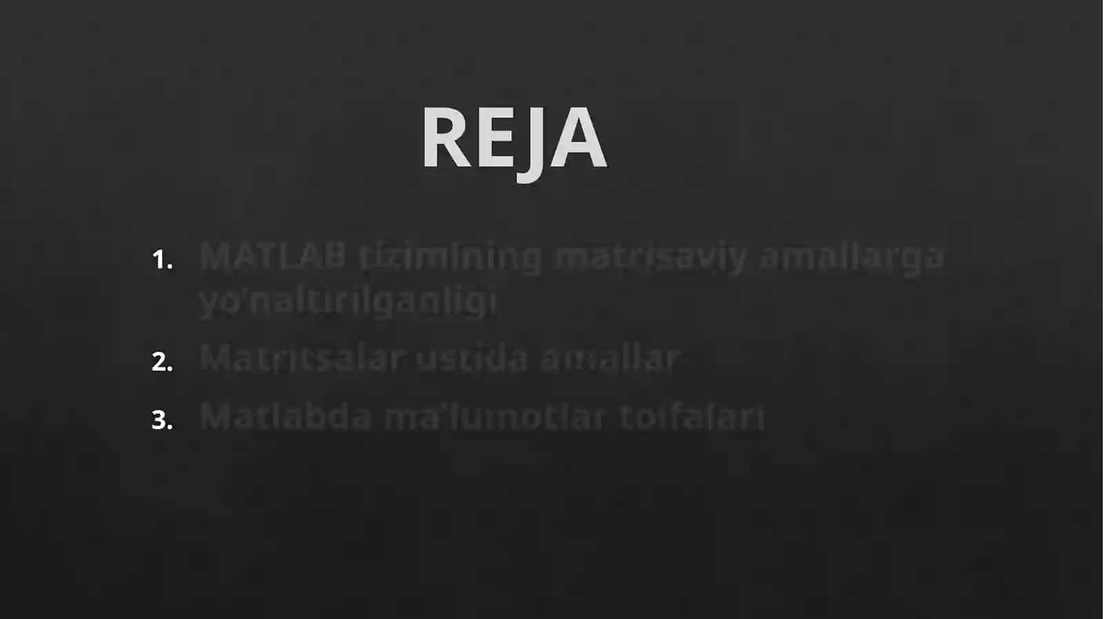 MATLAB dasturi imkoniyatlari 2
