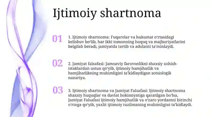 Jamiyat Falsafasi 2