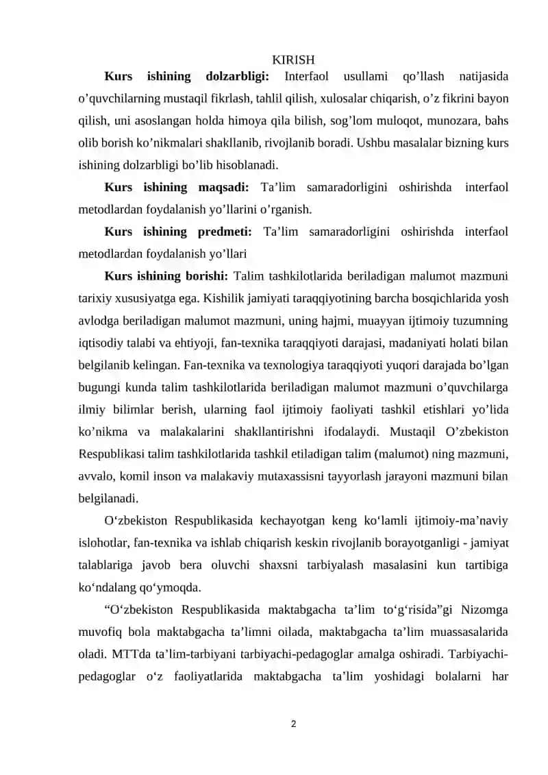 Estetik tarbiyani shakllantirish 2