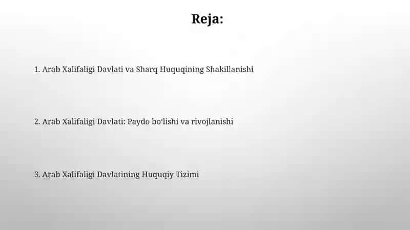 Arab halifaligi davlat va huquqi 2