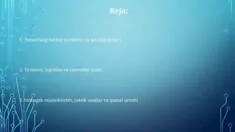 Temurning Harbiy Strategiyasi 2