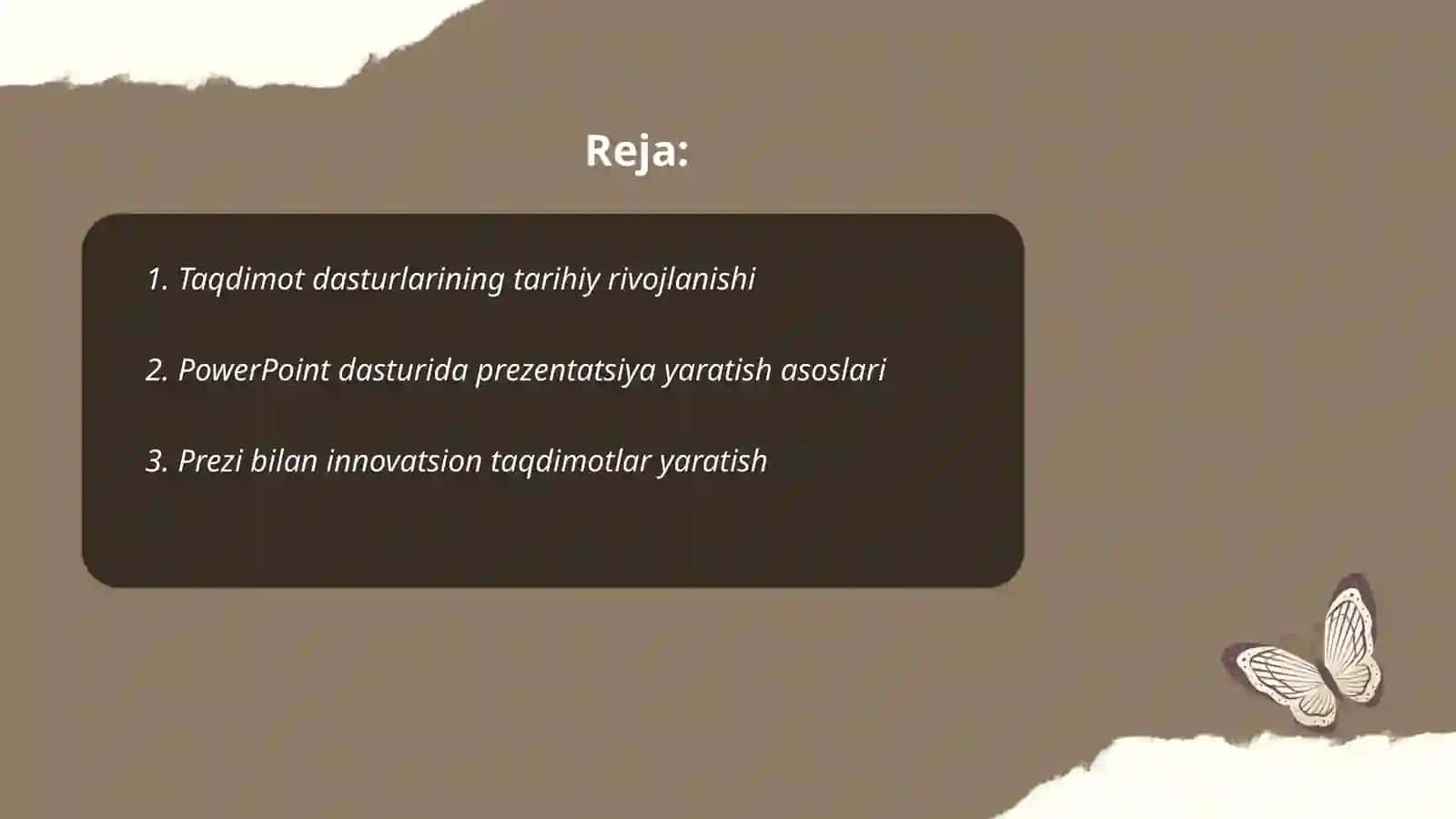 Taqdimot dasturlari(Powerpoint,prezi, Focuky va boshqa dasturlar) 2