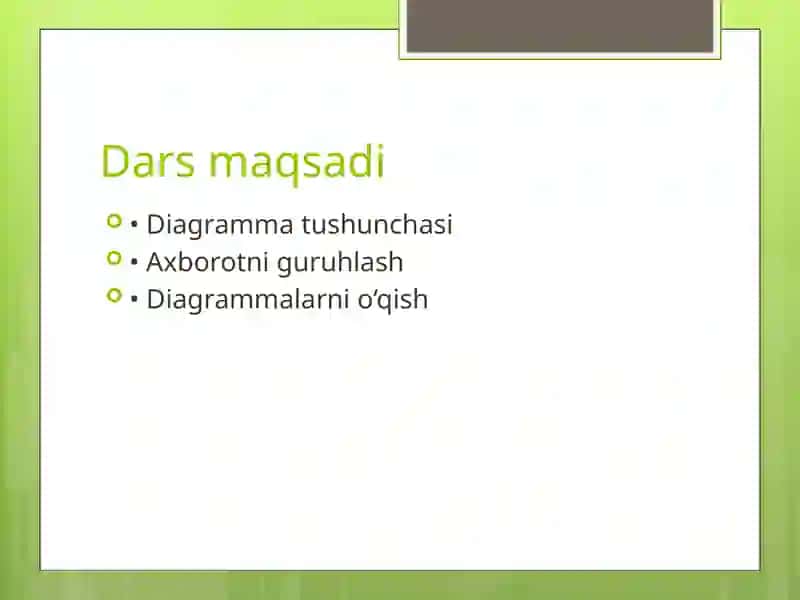 Diagrammalar bilan ishlashni boshlash 2