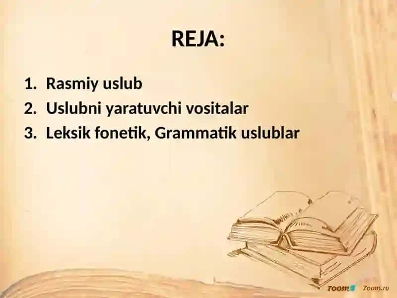 Rasmiy uslubga doir ish hujjarlarini tayyorlash 2