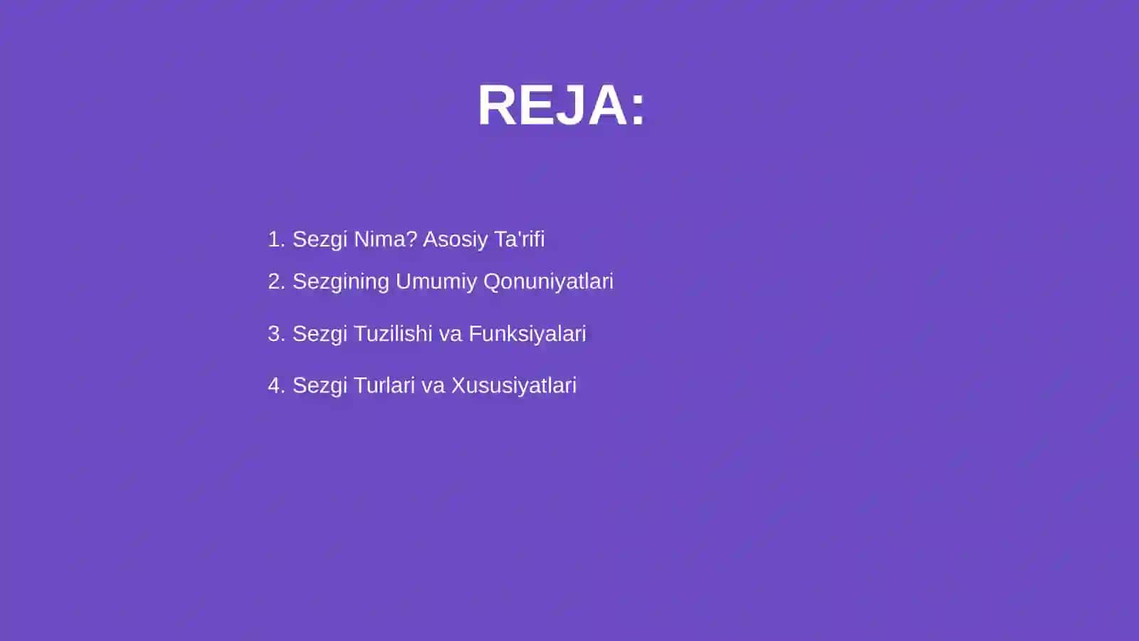 Sezgining umumiy qonuniyatlari 2