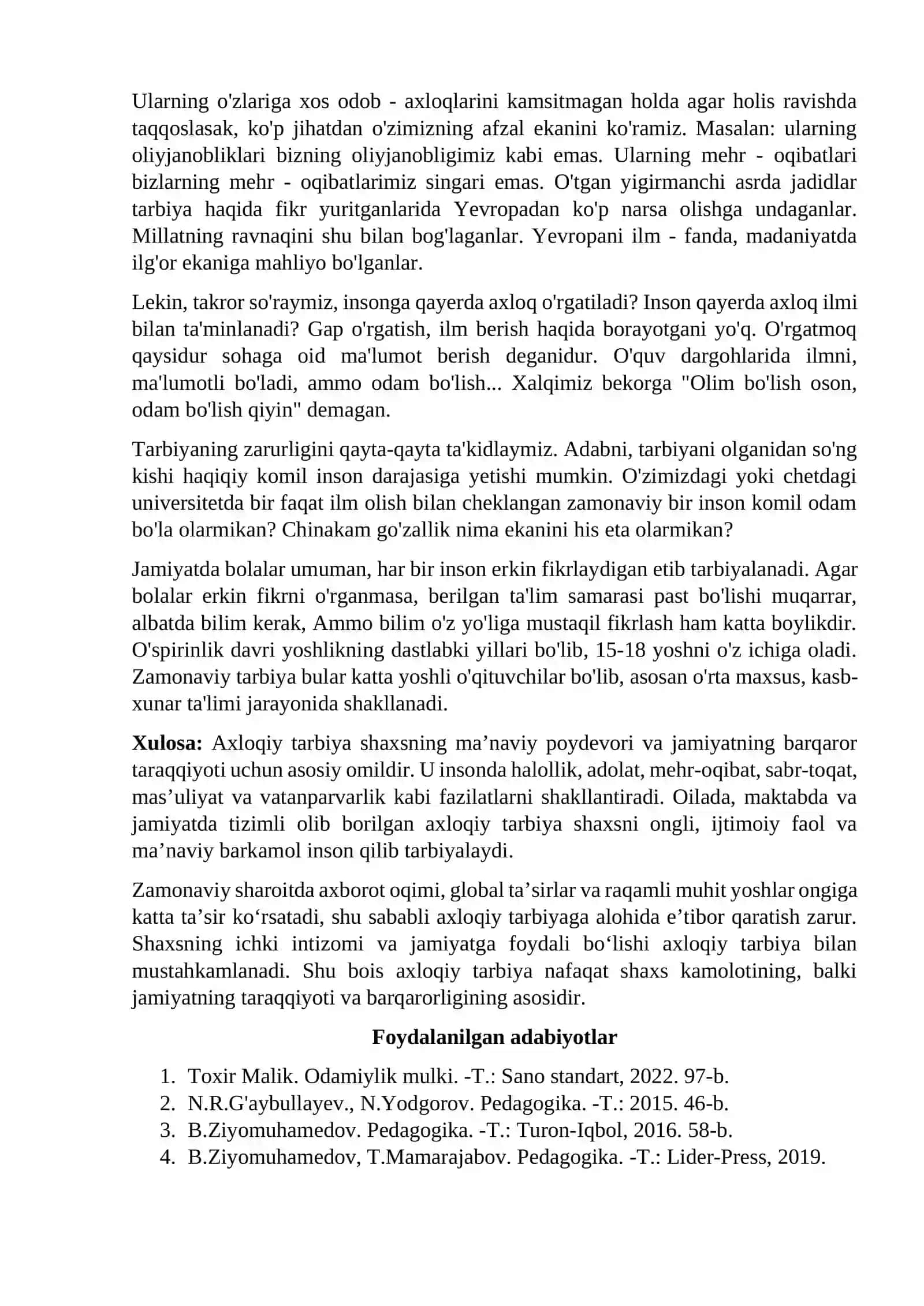 Axloqiy tarbiya - shaxs kamolotining asosi 2