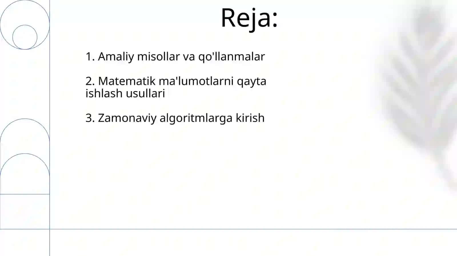 Zamonaviy algoritm va matematik misollar 2
