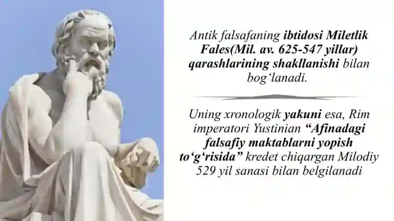 Falsafiy tafakkur taraggi Bosqichlari: G‘arb falsafasi 2