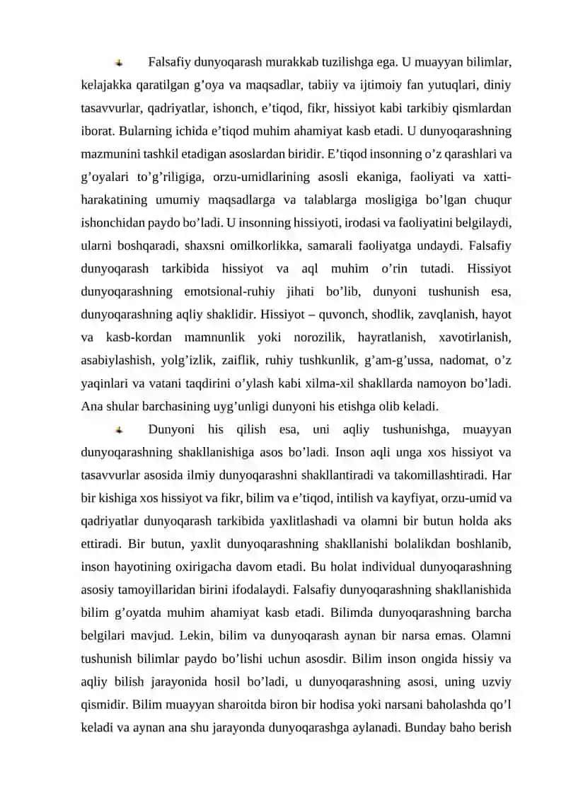 Falsafiy dunyoqarash va anglash usuli 2