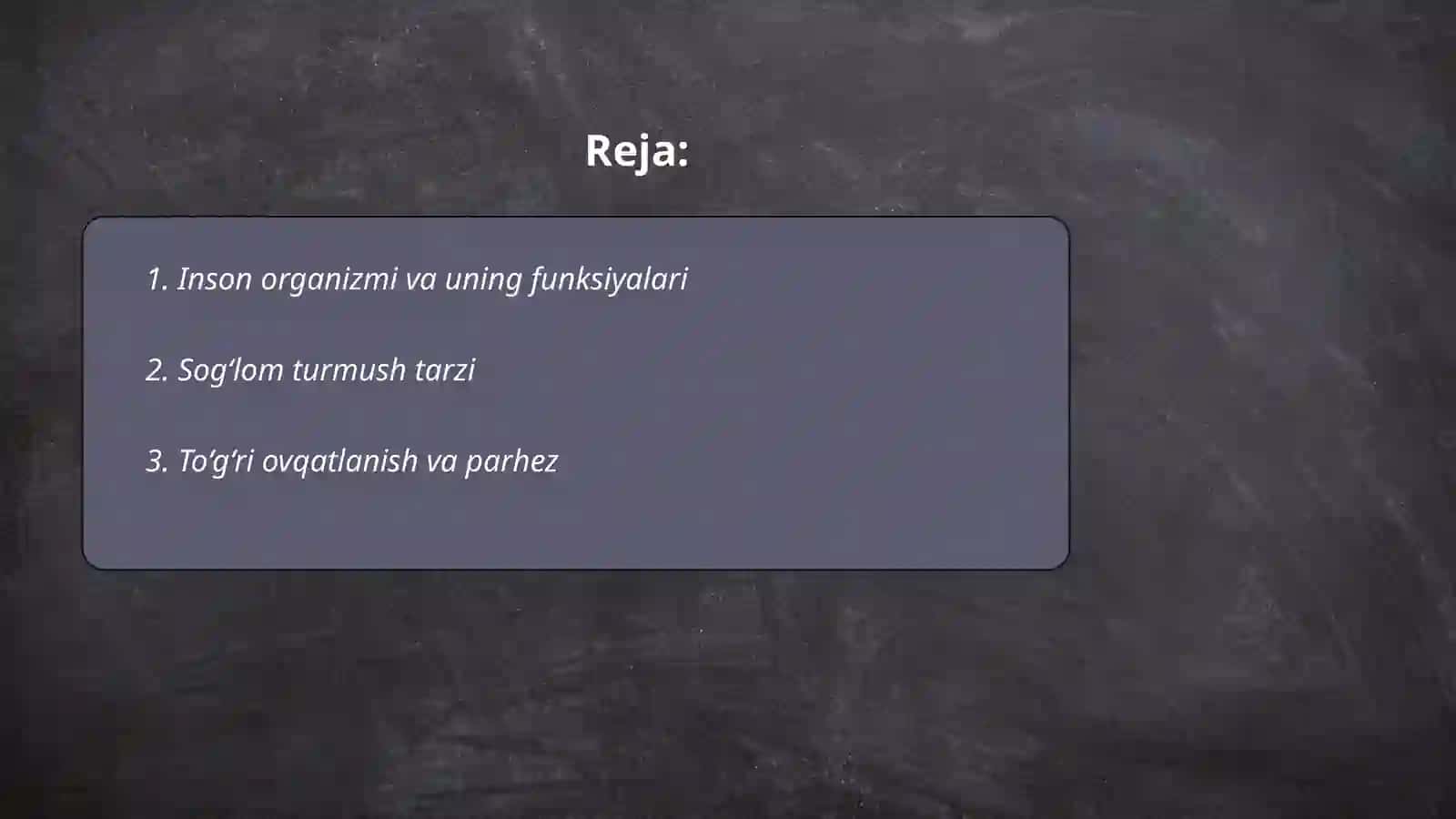 Inson va salomatlik 2
