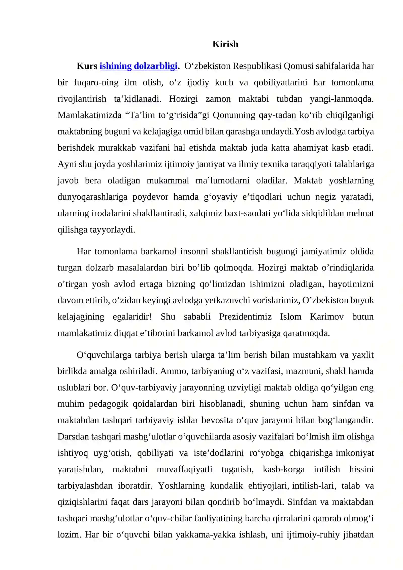 BOSHLANG'ICH SINFLARDA MATEMATIK TADBIRLARNI TASHKIL QILISH METODIKASI 2