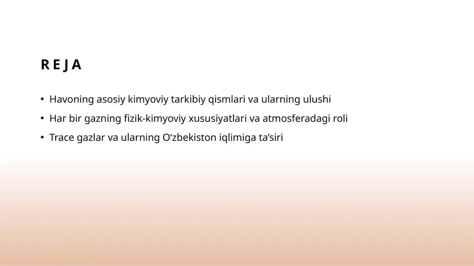 Havoning kimyoviy tarkibi va ularning xususiyatlari 2