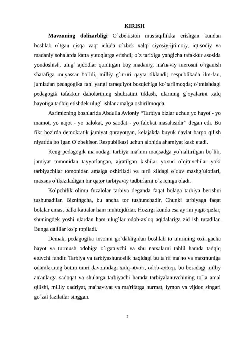 Tarbiyaning Yetakchi Maqsadi - Shaxsni Har Tomon 2