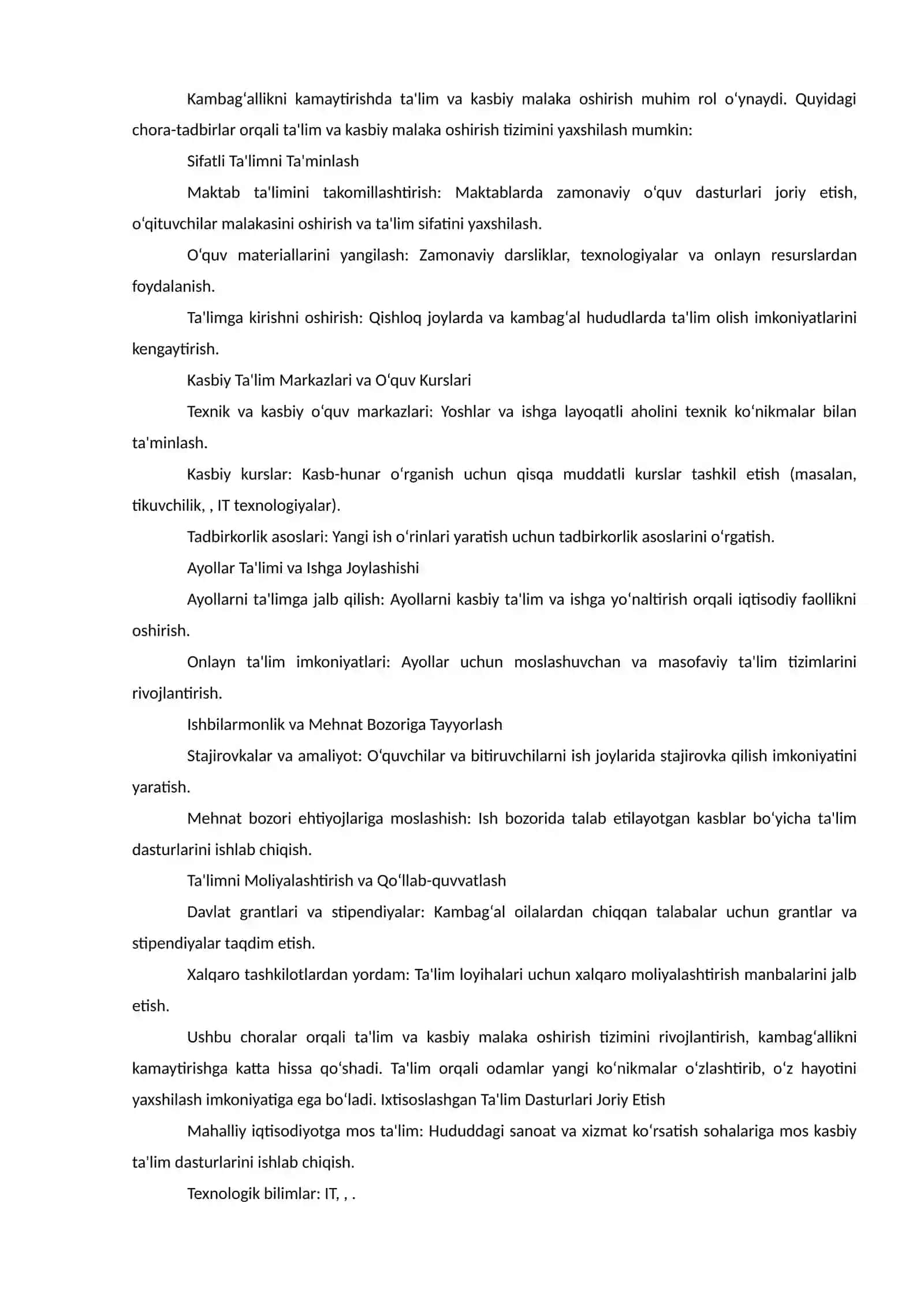 Ta'lim va Kasbiy Malaka Oshirish 2