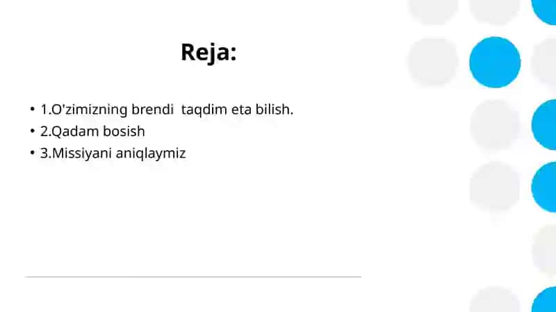 Brendni tayyorlov bosqichi 2