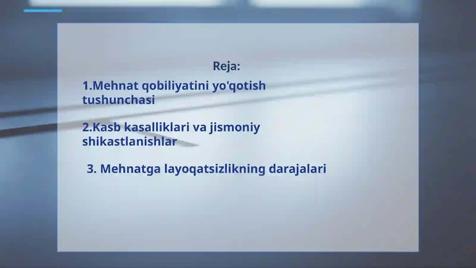 Mehmat qobiliyatini yo'qotilishi 2