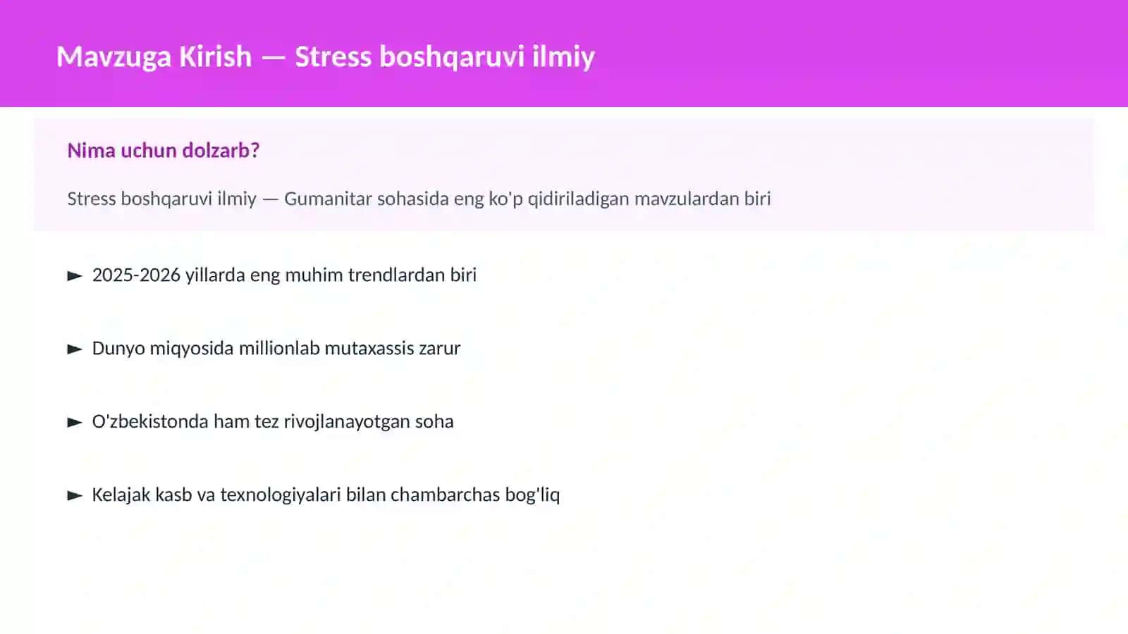 Stress boshqaruvi ilmiy 2